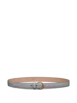 Кожаный ремень THOM BROWNE, серый