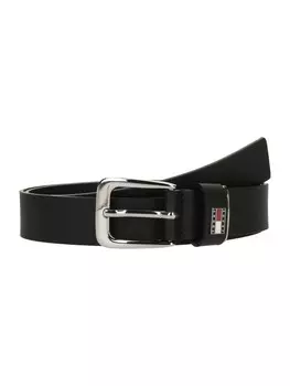 Кожаный ремень Tommy Jeans Belt Heritage 3.0, черный