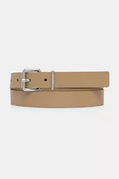 Кожаный ремень Tommy Jeans, бежевый