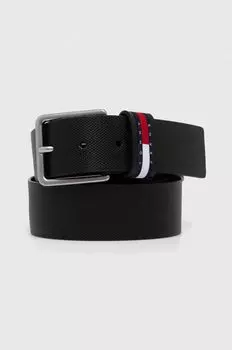 Кожаный ремень Tommy Jeans, черный