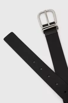 Кожаный ремень Tommy Jeans, черный