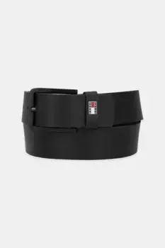 Кожаный ремень Tommy Jeans, черный