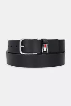 Кожаный ремень Tommy Jeans, черный