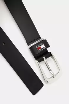 Кожаный ремень Tommy Jeans, черный