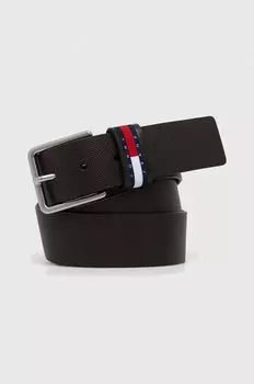 Кожаный ремень Tommy Jeans, коричневый