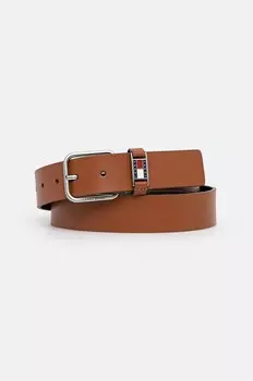 Кожаный ремень Tommy Jeans, коричневый