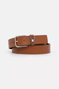 Кожаный ремень Tommy Jeans, коричневый