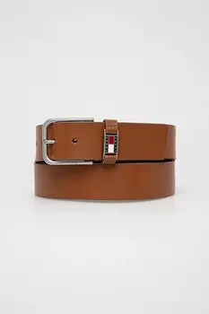 Кожаный ремень Tommy Jeans, коричневый