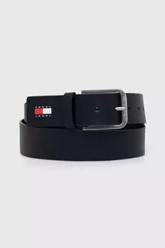 Кожаный ремень Tommy Jeans, темно-синий
