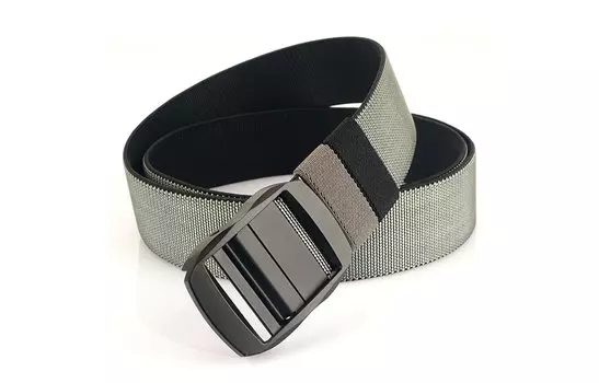 Кожаный ремень унисекс ALIEN BANG, Подарочная коробка черно-серого цвета