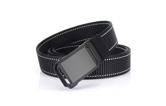 Кожаный ремень унисекс ALIEN BANG, Темно-серая черная линия