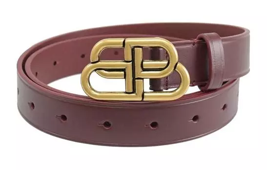 Кожаный ремень унисекс Balenciaga, Красный