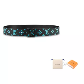 Ремень унисекс Louis Vuitton, черный/голубой