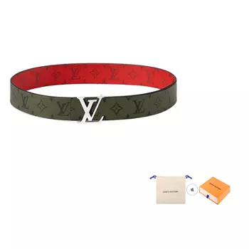 Ремень унисекс Louis Vuitton, зеленый/красный