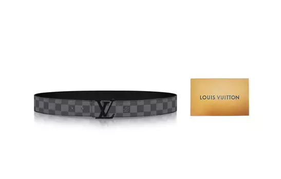 Кожаный ремень унисекс LOUIS VUITTON, Черный, в оригинальной коробке.