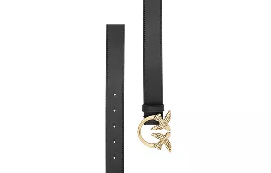 Кожаный ремень унисекс PINKO, Черный