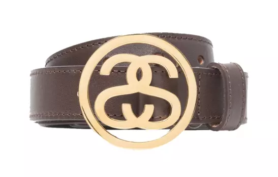 Кожаный ремень унисекс Stussy