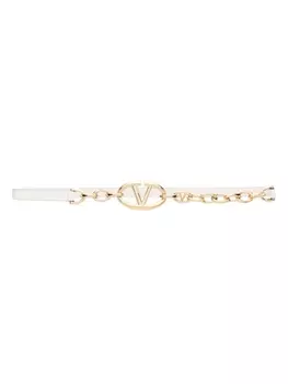 Кожаный ремень VLogo Moon Valentino Garavani, бежевый