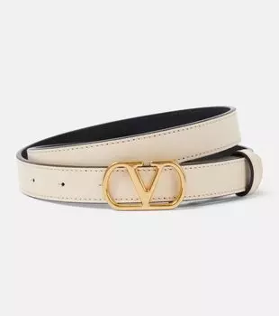 Кожаный ремень VLogo Signature Valentino Garavani, Butter White