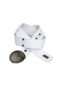 Кожаный ремень в стильном дизайне CIPO & BAXX, белый