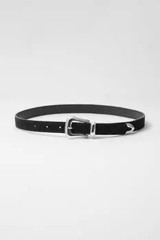 Кожаный ремень в стиле вестерн & Other Stories, черный