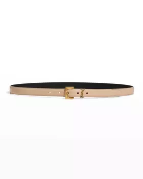 Кожаный ремень YSL с монограммой Saint Laurent