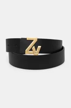 Кожаный ремень Zadig&Voltaire, черный