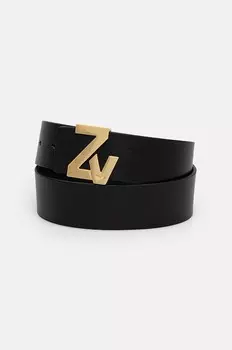 Кожаный ремень Zadig&Voltaire, черный