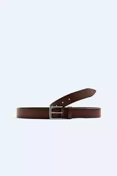 Кожаный ремень ZARA, коричневый