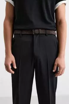 Кожаный ремень ZARA, коричневый