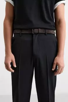 Кожаный ремень ZARA, коричневый