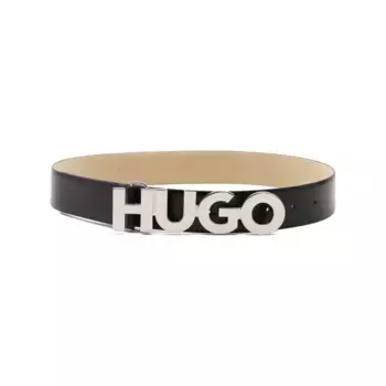 Кожаный ремень зула Hugo, черный