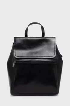 Кожаный рюкзак Answear Lab, черный