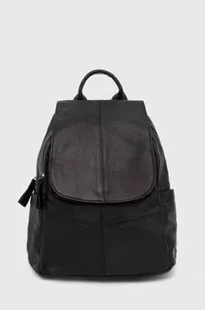 Кожаный рюкзак Answear Lab, черный