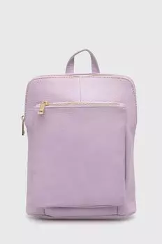 Кожаный рюкзак Answear Lab, фиолетовый