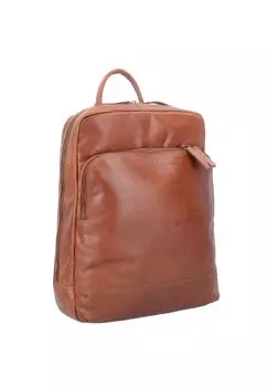 Кожаный рюкзак Antique Buff 40 см с отделением для ноутбука The Chesterfield Brand, цвет Cognac