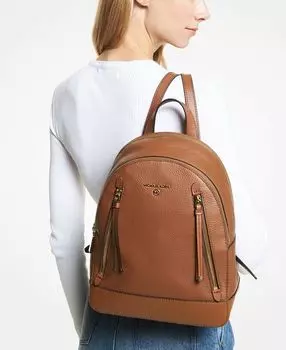 Кожаный рюкзак Brooklyn среднего размера Michael Kors