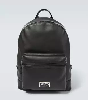 Кожаный рюкзак crest Kenzo, черный