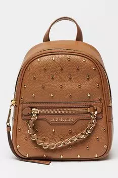 Кожаный рюкзак Elliot с люверсами и цепочкой Michael Kors, коричневый