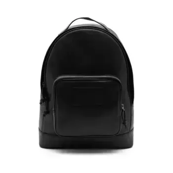 Кожаный рюкзак Emporio Armani, черный