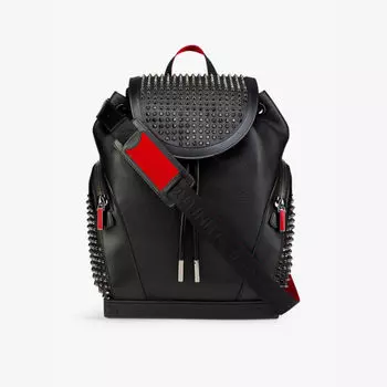 Кожаный рюкзак Explorafunk Christian Louboutin, черный