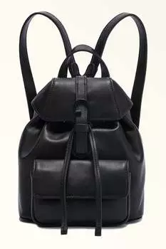 Кожаный рюкзак Flow Mini Furla, черный