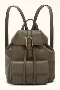 Кожаный рюкзак Flow Mini Furla, зеленый