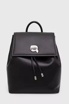 Кожаный рюкзак Karl Lagerfeld, черный