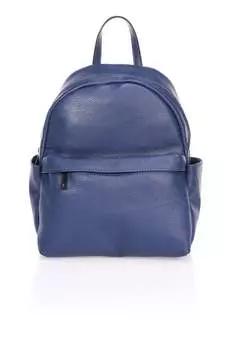 Кожаный рюкзак на молнии Massimo Castelli, синий