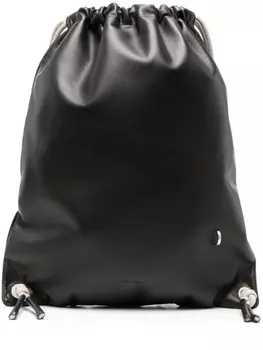 Кожаный рюкзак на шнурке Rick Owens, черный