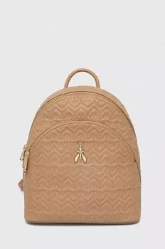 Кожаный рюкзак Patrizia Pepe, бежевый