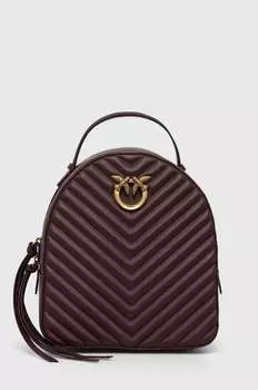 Кожаный рюкзак Pinko, коричневый