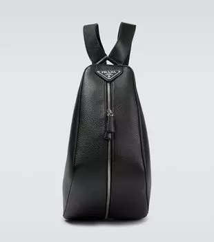 Кожаный рюкзак Prada, черный