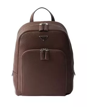 Кожаный рюкзак Prada, коричневый